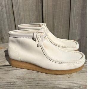 Clarks x Extra Butter Halal Guys Halalabees Wallabee White Sauce Ivory Suede 8.5